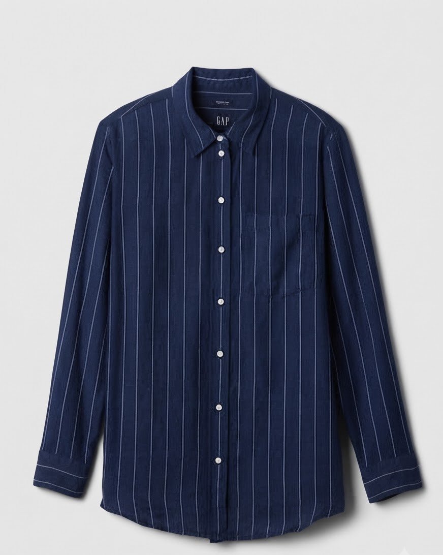 Archivo Navy Pinstripe Shirt